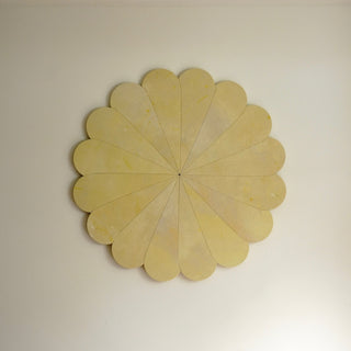 Floral Emblem Rain Painting Sculpture - Yellow Hibiscus