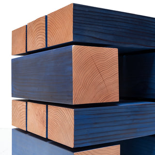 Stacked Bench in Blue - Cara Woodhouse