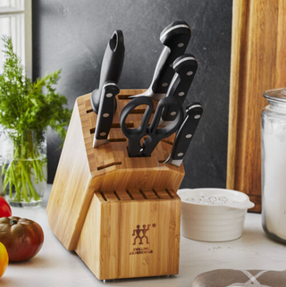 7-pc, Knife block set, bamboo
