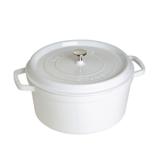Cast Iron Round 7 Qt, Cocette, Pure White